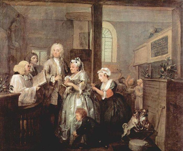 William Hogarth A Rake's Progress - Marriage Sweden oil painting art